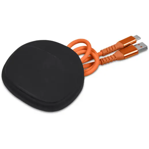 Altitude Stodle Fast Charge USB-A to Type-C Charging Cable in Pouch Orange Pouch